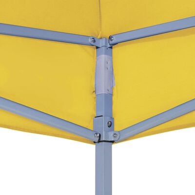 vidaXL Toit de tente de réception 3x3 m Jaune 270 g/m²