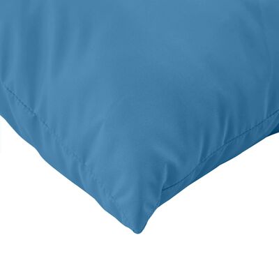 vidaXL Coussins de palette lot de 3 bleu mélangé tissu