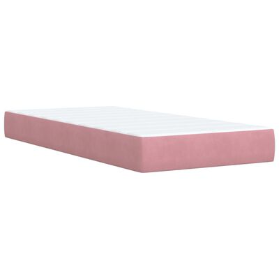 vidaXL Sommier à lattes de lit et matelas Rose 80x200 cm Velours