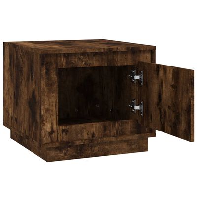 vidaXL Table basse chêne fumé 51x50x44 cm bois d'ingénierie