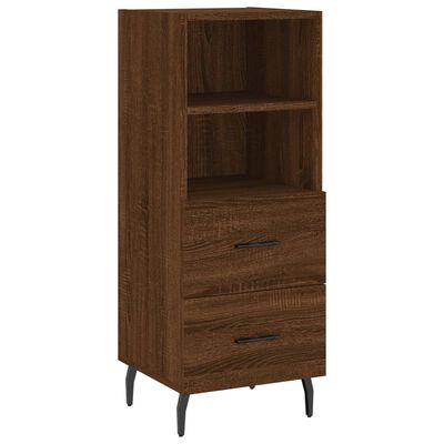 vidaXL Buffet haut Chêne marron 34,5x34x180 cm Bois d'ingénierie