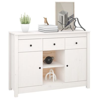 vidaXL Buffet Blanc 100x35x74,5 cm Bois massif de pin