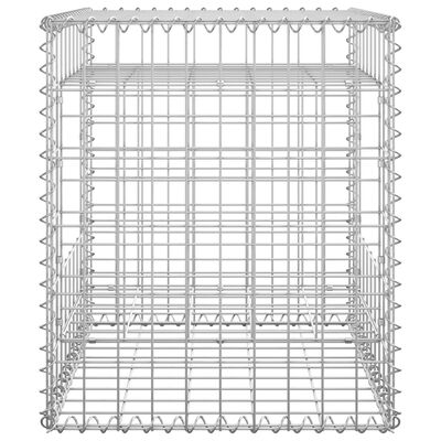 vidaXL Poteau à panier de gabion 50x50x60 cm Fer