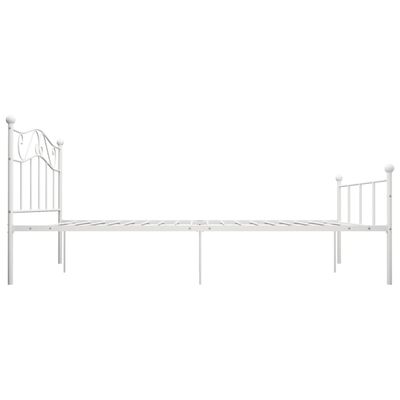 vidaXL Cadre de lit sans matelas blanc métal 140x200 cm