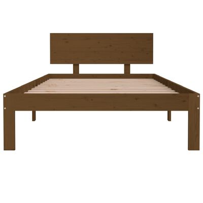 vidaXL Cadre de lit sans matelas marron miel pin massif 100x200 cm