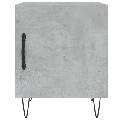 vidaXL Table de chevet gris béton 40x40x50 cm bois d’ingénierie