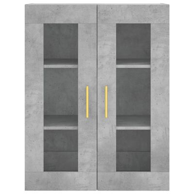 vidaXL Armoires murales 2 pcs gris béton bois d'ingénierie