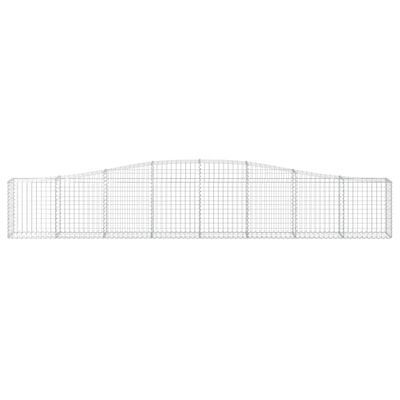 vidaXL Panier de gabions arqué 400x30x60/80 cm Fer galvanisé