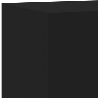 vidaXL Meubles TV muraux avec lumières LED 2 pcs noir 80x35x31 cm
