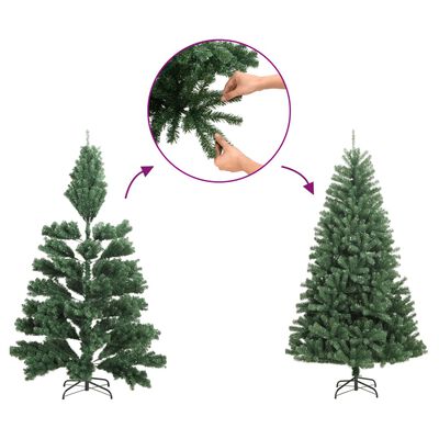 vidaXL Sapin de Noël artificiel à charnières avec neige floquée 150 cm