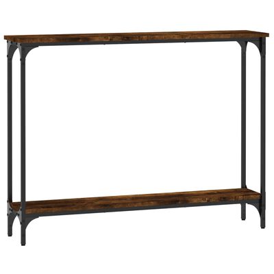 vidaXL Table console chêne fumé 100x22,5x75 cm bois d'ingénierie