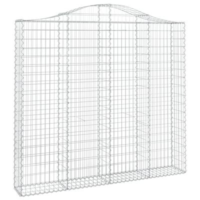 vidaXL Paniers à gabions arqués 11 pcs 200x30x180/200 cm Fer galvanisé