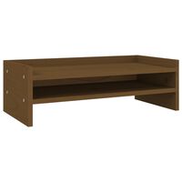 vidaXL Support de moniteur Marron miel 50x24x16 cm Bois de pin solide