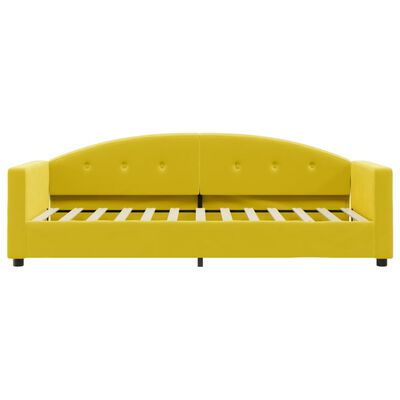 vidaXL Lit de jour avec matelas jaune 80x200 cm velours