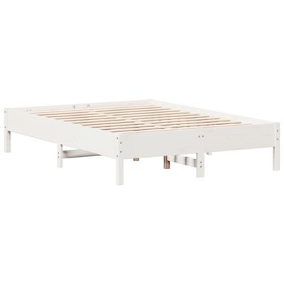 vidaXL Cadre de lit sans matelas blanc 120x190 cm bois de pin massif