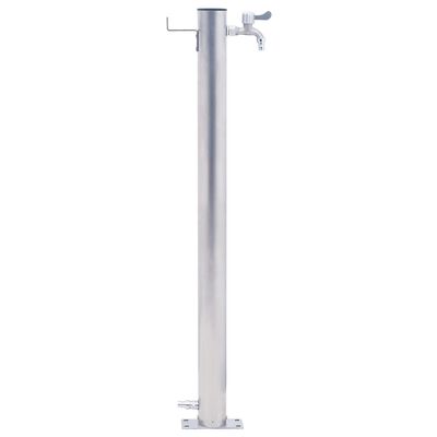 vidaXL Colonne à eau de jardin 100 cm acier inoxydable rond