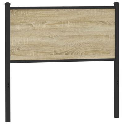 vidaXL Tête de lit sonoma 75 cm bois d'ingénierie et acier