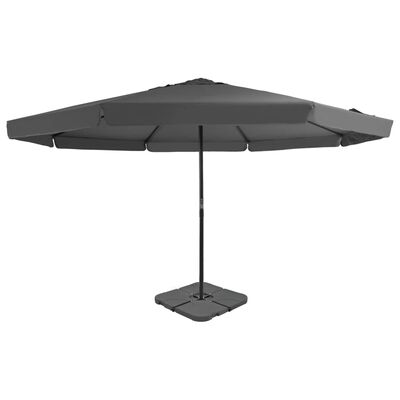 vidaXL Parasol de jardin avec base portable anthracite