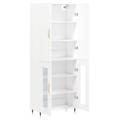 vidaXL Buffet haut Blanc 69,5x34x180 cm Bois d'ingénierie