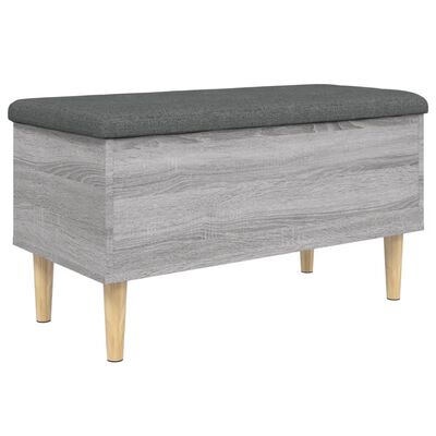 vidaXL Banc de rangement sonoma gris 82x42x46 cm bois d'ingénierie