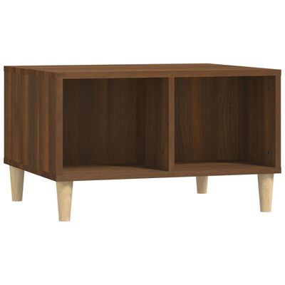 vidaXL Table basse Chêne marron 60x50x36,5 cm Bois d'ingénierie