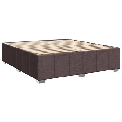 vidaXL Cadre de lit sans matelas marron foncé 180x200 cm tissu