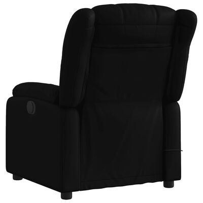 vidaXL Fauteuil de massage inclinable électrique noir similicuir