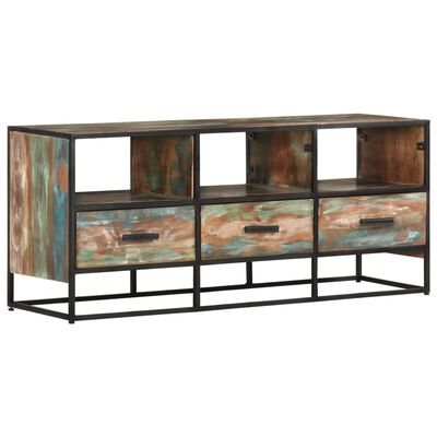 vidaXL Meuble TV 110x30x45 cm Bois de récupération massif