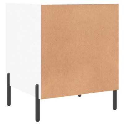 vidaXL Table de chevet blanc brillant 40x40x50 cm bois d’ingénierie