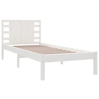 vidaXL Cadre de lit sans matelas blanc 100x200 cm bois de pin massif