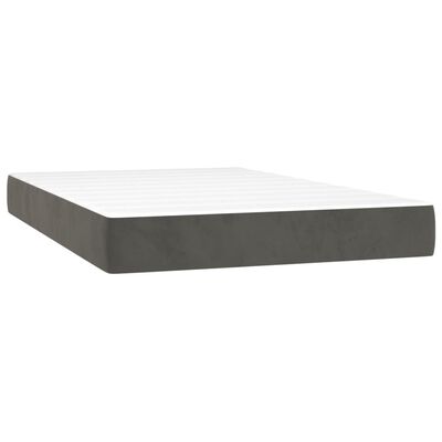 vidaXL Sommier à lattes de lit avec matelas LED Gris foncé 120x200 cm