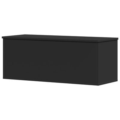 vidaXL Boîte de rangement noir 90x35x35 cm bois d'ingénierie