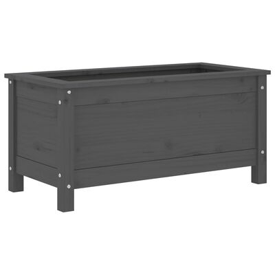 vidaXL Jardinière gris 82,5x40x39 cm bois massif de pin