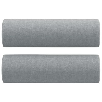 vidaXL Ensemble de canapés 2 pcs coussins gris clair tissu