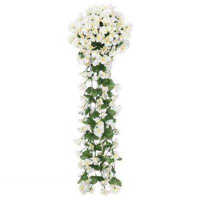 vidaXL Guirlandes de fleurs de Noël 3 pcs blanc 85 cm