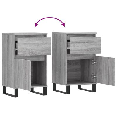 vidaXL Buffet sonoma gris 40x35x70 cm bois d'ingénierie