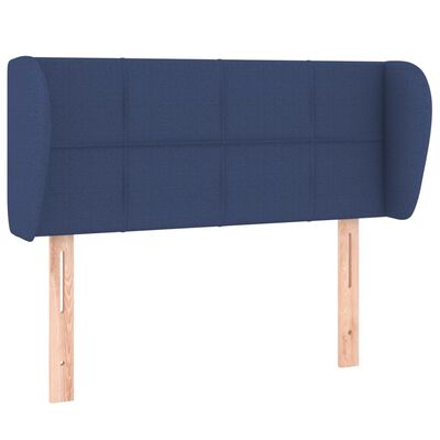 vidaXL Tête de lit avec oreilles Bleu 93x23x78/88 cm Tissu