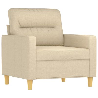 vidaXL Fauteuil Crème 60 cm Tissu