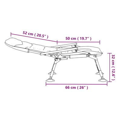 vidaXL Chaise de pêche avec accoudoir pliable vert