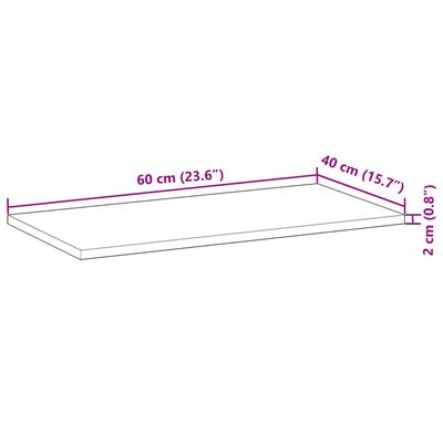 vidaXL Étagères flottantes 4 pcs 60x40x2 cm acacia massif non traité