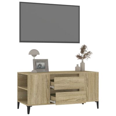 vidaXL Meuble TV Chêne sonoma 102x44,5x50 cm Bois d'ingénierie