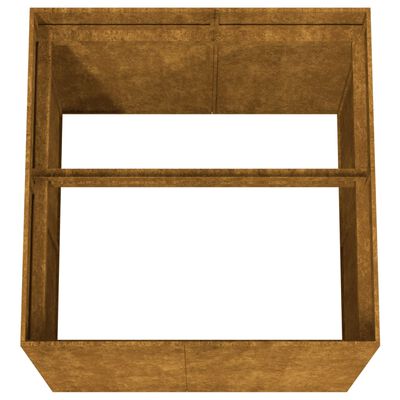 vidaXL Jardinière 80x80x80 cm acier corten