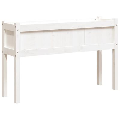 vidaXL Jardinières 2 pcs avec pieds blanc bois de pin massif