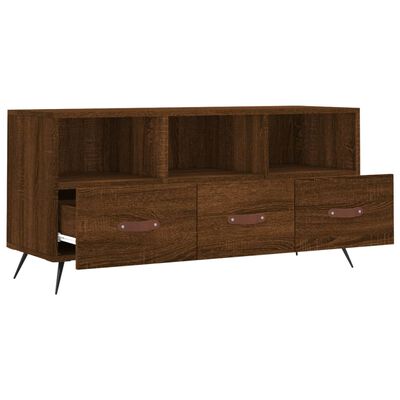 vidaXL Meuble TV chêne marron 102x36x50 cm bois d'ingénierie