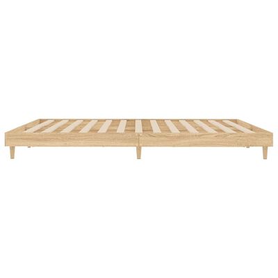 vidaXL Cadre de lit sans matelas chêne sonoma 150x200 cm