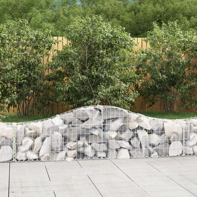 vidaXL Paniers à gabions arqués 13 pcs 200x30x40/60 cm Fer galvanisé