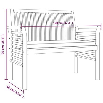 vidaXL Ensemble à manger d'extérieur 5 pcs et coussins Acacia solide