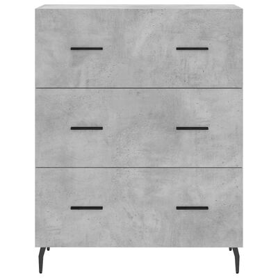 vidaXL Buffet haut Gris béton 69,5x34x180 cm Bois d'ingénierie