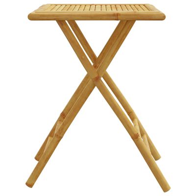 vidaXL Table de jardin pliable 55x55x75 cm bambou