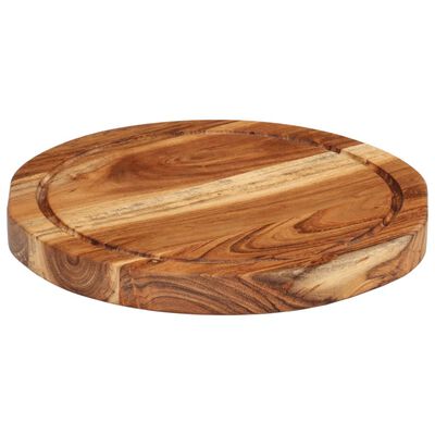 vidaXL Planche à découper Ø25x2,5 cm bois d'acacia massif